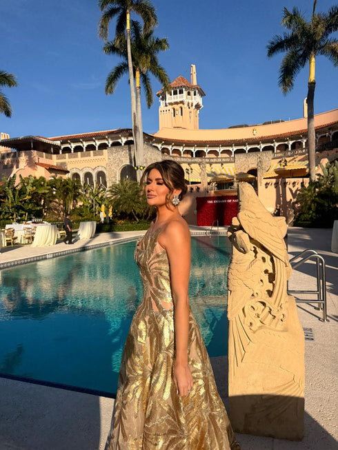 GOLD PRINCESS MAXI DRESS